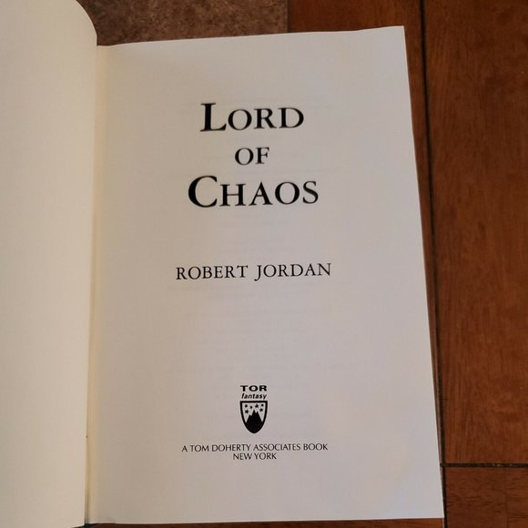 1ST PRINT! Wheel Of Time #6 Lord of Chaos Robert Jordan HCDJ - Picture 7 of 11